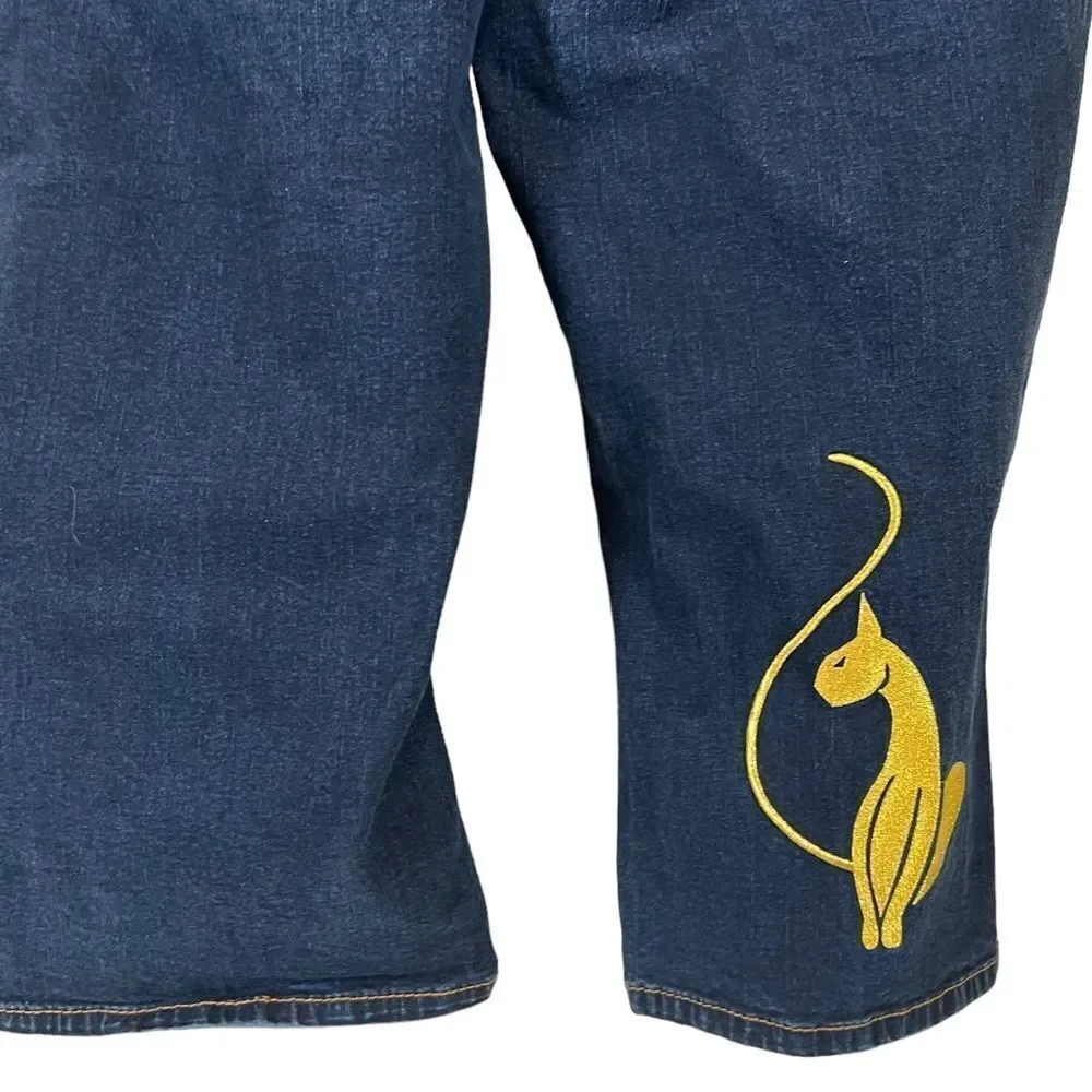 Y2K Baby Phat High Rise Cropped Flare Capri Jeans 24
